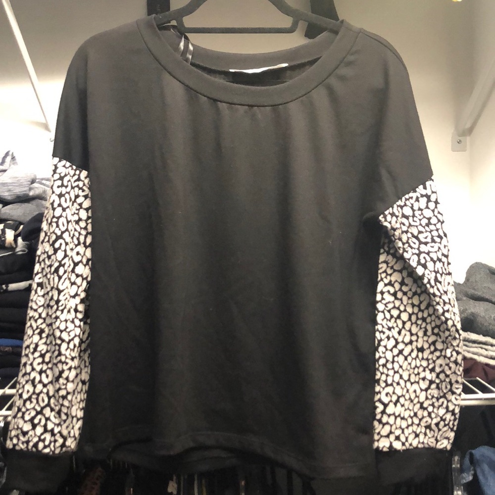 Black sweater w cheetah